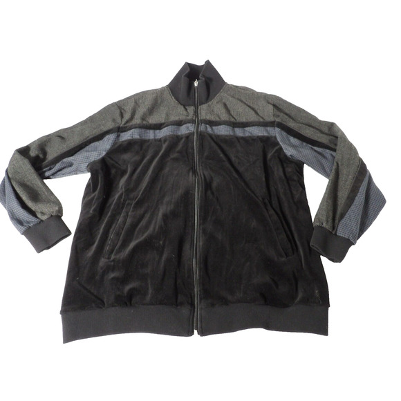 Steve Harvey Mens 2XL Full Zip Jacket Velvet Tweed Mixed Media Celeb Edition - Picture 1 of 10
